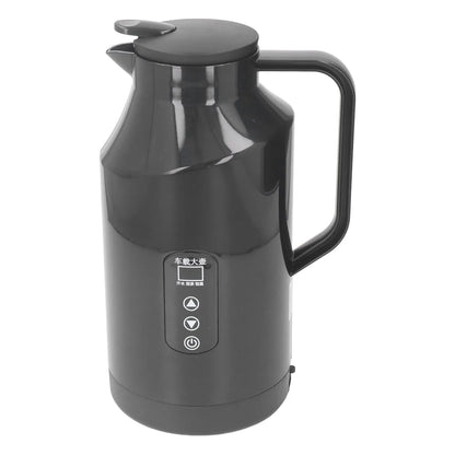 1500ML Car Hot Kettle Portable Water Heater Auto 12V 24V for Tea Coffee Stainless Steel Display with Cigarette Lighter Plug