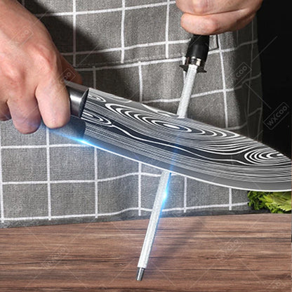 WXCOO Stainless Steel Durable Chef Knife Set Meat Cleaver Fruit Slicing Handmade Forged Kitchen Knife Butcher Knife Scissor
