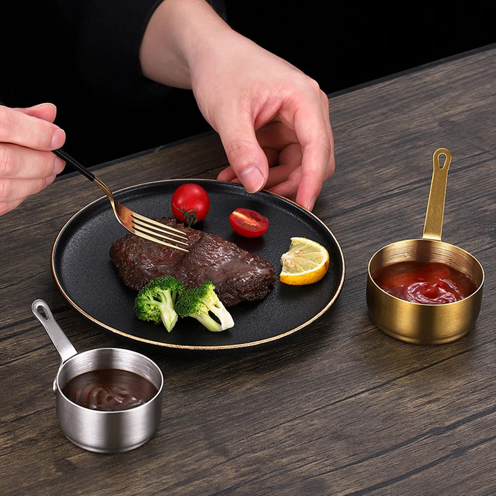 60/80/100ml Mini Sauce Pan Pot Gravy Stainless Steel Milk Pot Mini Sauce Pan Non Stick Small Saucepan