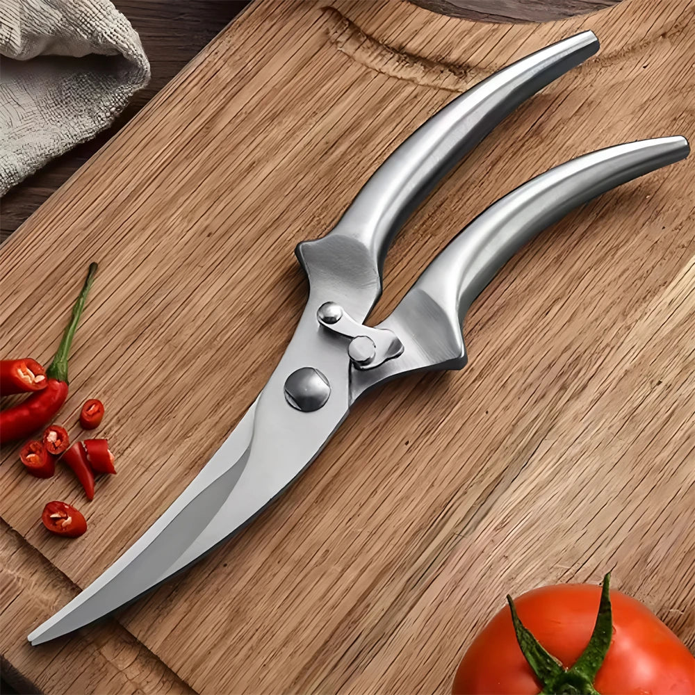 1PC，Multi-Functional Kitchen Scissors Chicken Bone Scissors Non-Slip Handle Chicken Wings Fish BBQ Scissors Kitchen Stuff