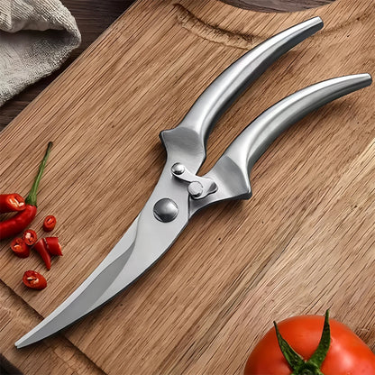 1PC，Multi-Functional Kitchen Scissors Chicken Bone Scissors Non-Slip Handle Chicken Wings Fish BBQ Scissors Kitchen Stuff