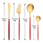 4Pcs black Gold Matte Cutlery Set Stainless Steel Dinnerware Silverware Flatware Set Home Knife Fork Spoon Picnic Tableware Set