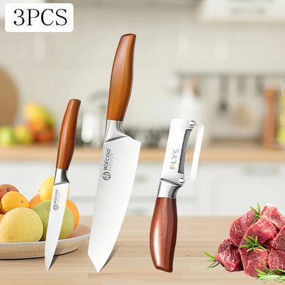 Professional Kitchen Knife for Fruit Peeler Meat Cleaver Chopping Knife Stainless Steel Chef Knife for Cut Meat Removing Bones