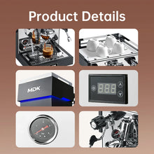 -For MC-10 Commercial Stainless Steel Semi-Automatic Espresso Machine Ambient Light Electric Coffee Maker Household Outdoor RV*