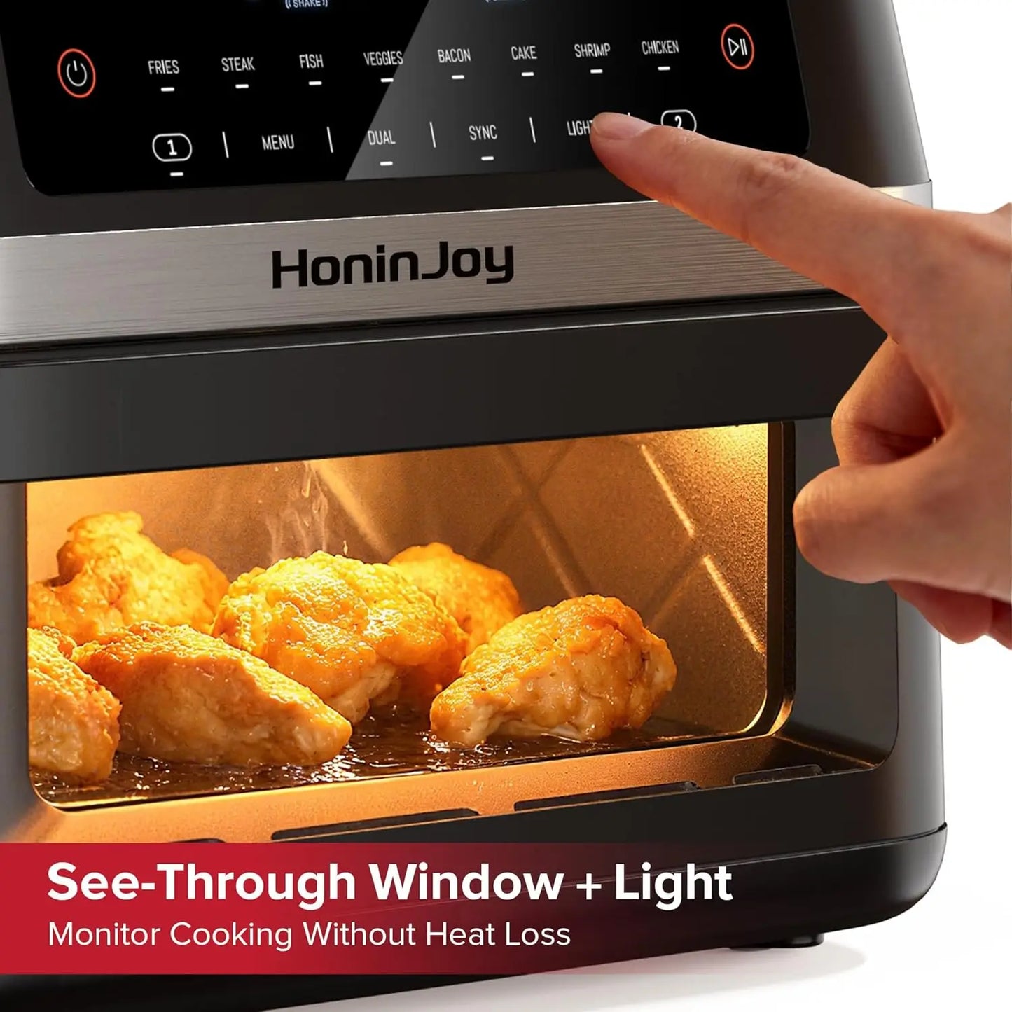 12QT Dual Basket Air Fryer with Flex Design, Viewing Window & 50PCS Liners, 12-in-1 Family Size, Sync & Dual Cooking, Dishwasher Safe