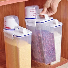 Kitchen Cereals Storage Box Home Kitchen Transparent Plastic PP Food Container Rice and Flour Storage Box With Measuring Cup