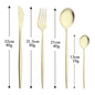 4Pcs black Gold Matte Cutlery Set Stainless Steel Dinnerware Silverware Flatware Set Home Knife Fork Spoon Picnic Tableware Set