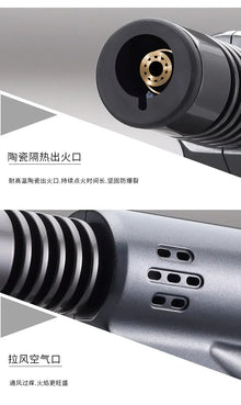 JOBON Metal High Power Spray Gun Windproof Blue Flame Gas Torch Lighter Safety Lock Switch Outdoor BBQ Kitchen Cigar Lighters