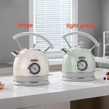 220V-240V Electric Water Kettle 1.8L 1800W 304 Stainless Steel With Thermometer Electric Boiling Coffee Tea Pot