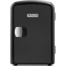 - Iceman Mini Portable Black Personal Fridge Cools Or Heats and Provides Compact Storage For Skincare, Snacks, Or 6 12oz Cans W