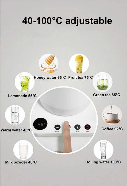 Home Electric Kettle 800ml Gooseneck Jug Hand brew Coffee Pot Thermo Pot Temperature-Control Heating Water Bottle Smart Teapot