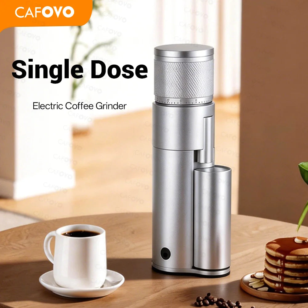 CAFOVO G248C-N Professional Espresso Grinder 48mm 7 core Single Dosing Electrical Coffee Bean Grinder Mill Machine for Barista