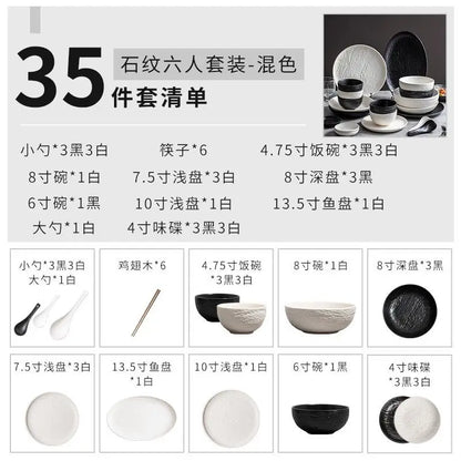 CiHui LIFE Premium Dishes New Tableware Set Household Ceramic Bowl Set Light Luxury 2023