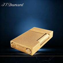 JT.Dunant Lighter Ding Sound Brass Metal Refillable Butane Cigar Cigarette Lighters Fuel Men Smoking Accessory