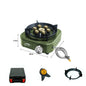 Beiyue 6 Burners Windproof Camping Gas Stove, High Power With Explosion-Proof Hose For Rv Outdoor Use