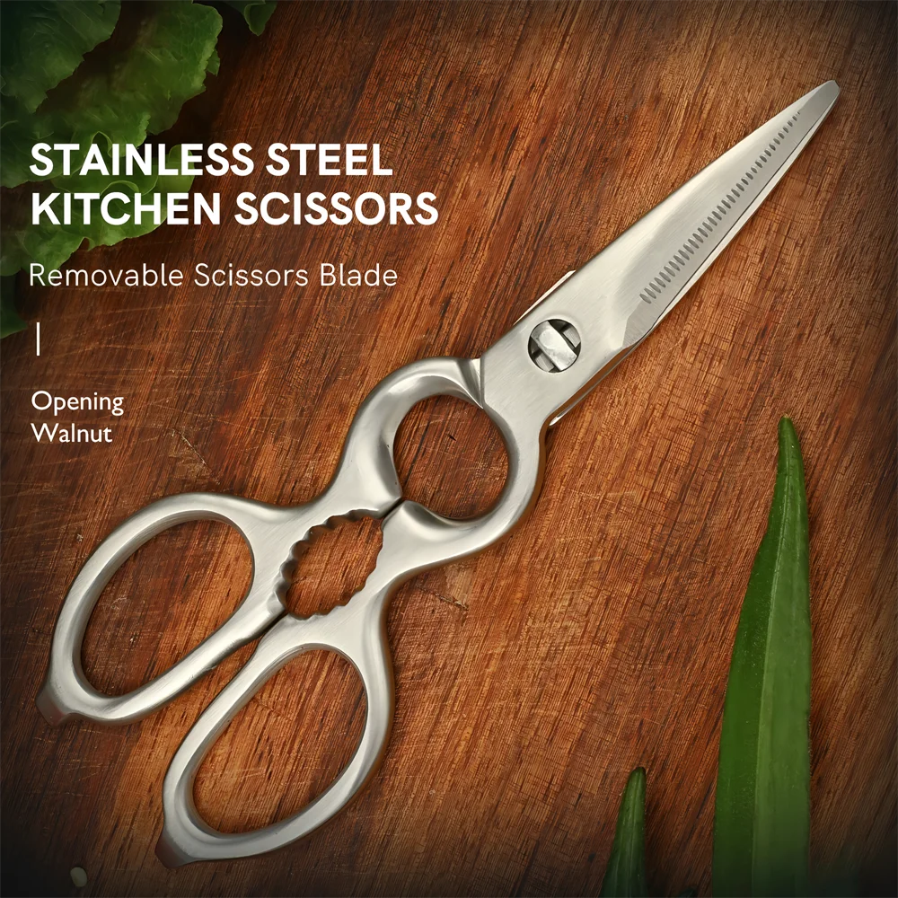 Chicken Bone Kitchen Scissors Kitchen Duck Fish Stainless Steel Cooking Scissors BBQ Scissors Food Scissors Scissors Tools