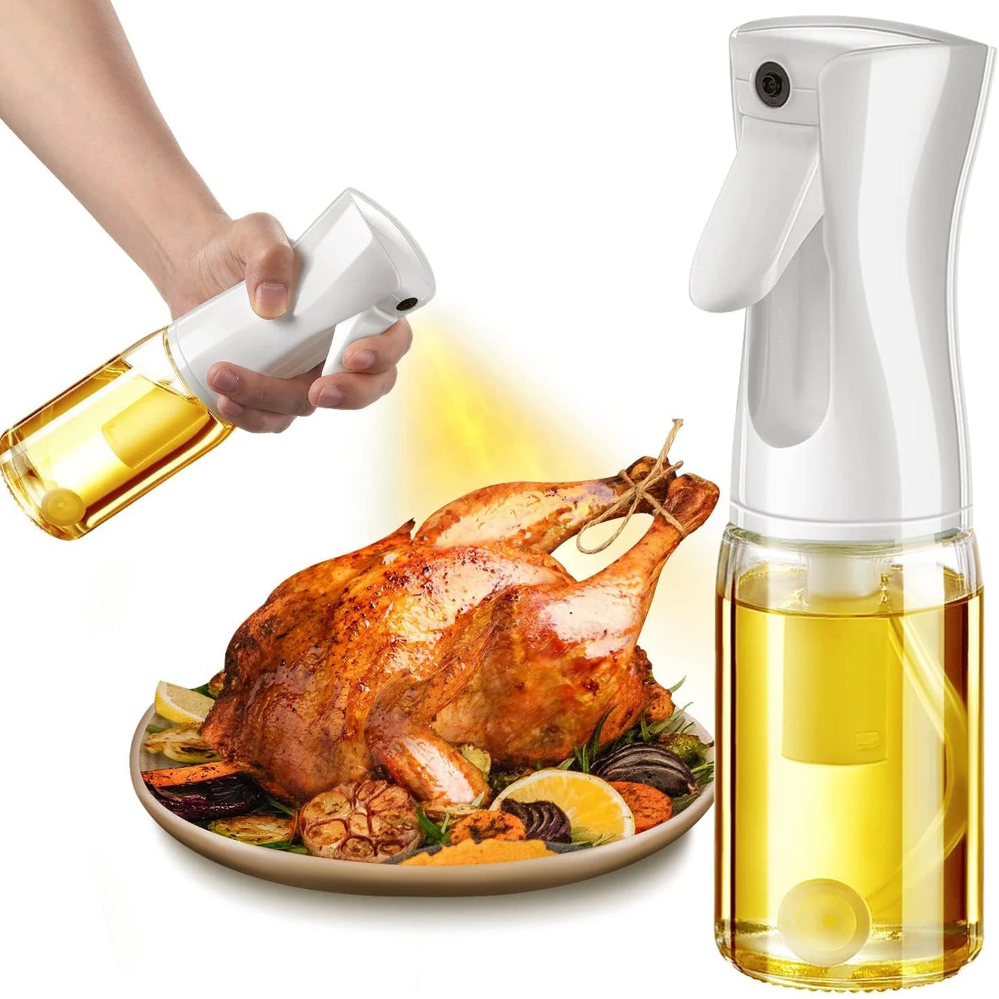 1Pc Air Pressure Oil Sprayer Bottle Kitchen Oil Control Bottle Bbq Olive Oil Sprayer,Clear Oil Spray Bottle