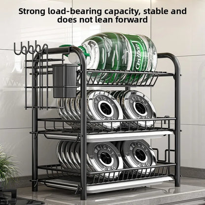 Dish Storage Rack Kitchen Shelf Dish Drain Rack Bowl Rack Cupboard Chopsticks Storage Box