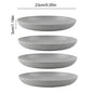 4/16Pcs Grey Straw Cutlery Set Dishes Bowls Disk Water Cup Tableware Plastic Unbreakable Polypropylene Kitchen Dinnerware