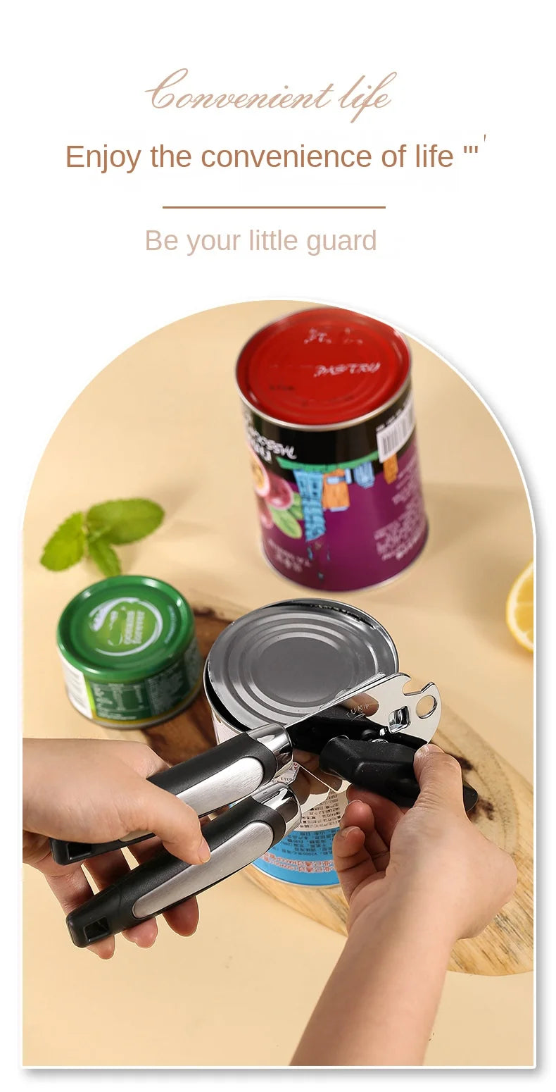 Professional Iron Manual Can Opener Multifunctional Stainless Steel Beer Handle Can Opener Kitchen Gadgets Bottle Openers Jar