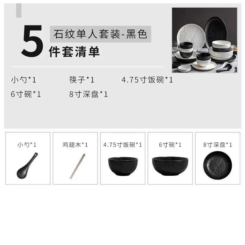 CiHui LIFE Premium Dishes New Tableware Set Household Ceramic Bowl Set Light Luxury 2023