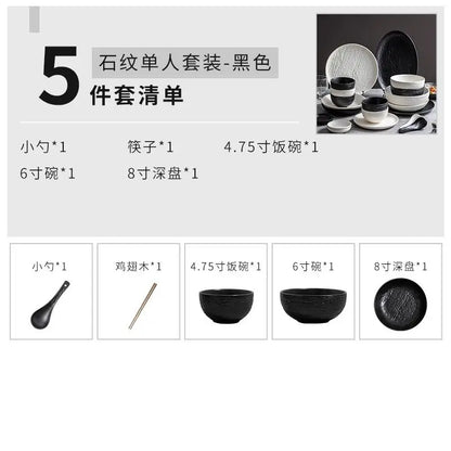 CiHui LIFE Premium Dishes New Tableware Set Household Ceramic Bowl Set Light Luxury 2023