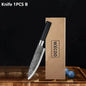 WXCOO Stainless Steel Durable Chef Knife Set Meat Cleaver Fruit Slicing Handmade Forged Kitchen Knife Butcher Knife Scissor