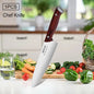 WXCOO 1-5pcs Professional Kitchen Knife Set Ultra Sharp Chef's Knife Meat Cleaver Fruit Slicing Stainless Steel Cutting Board