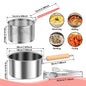 Deep Fryer Pot Stainless Steel Frying Pan Oil Saving Square Deep Frying Pan with Basket and Handle Versatile Deep Fryer with Lid