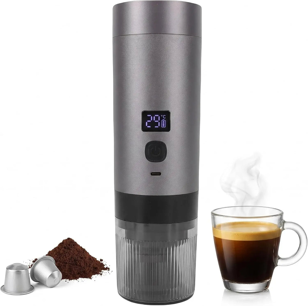 2026 New Upgrade 3 In 1 Portable Coffee Maker, Rechargeable, Fast Heating | 2600mAh Capacity Battery, Long Lasting, Compatible
