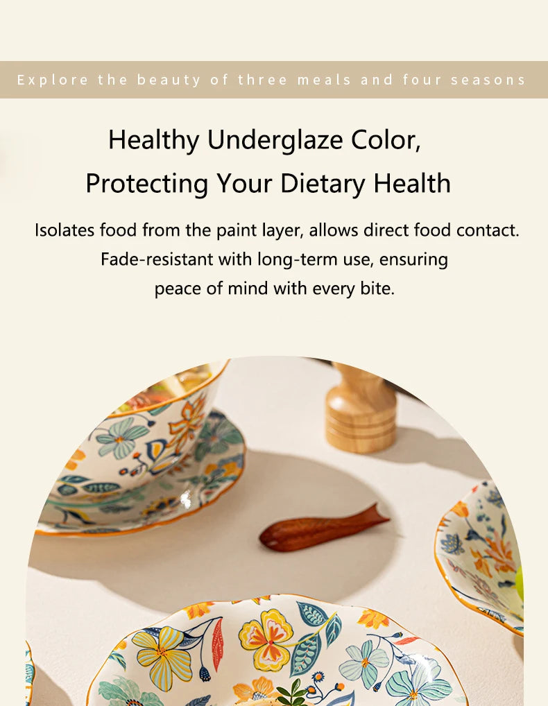 Dishes set modern dinner dish set ceramic luxury serving table set chinese travel kit noble modern classic bowl set
