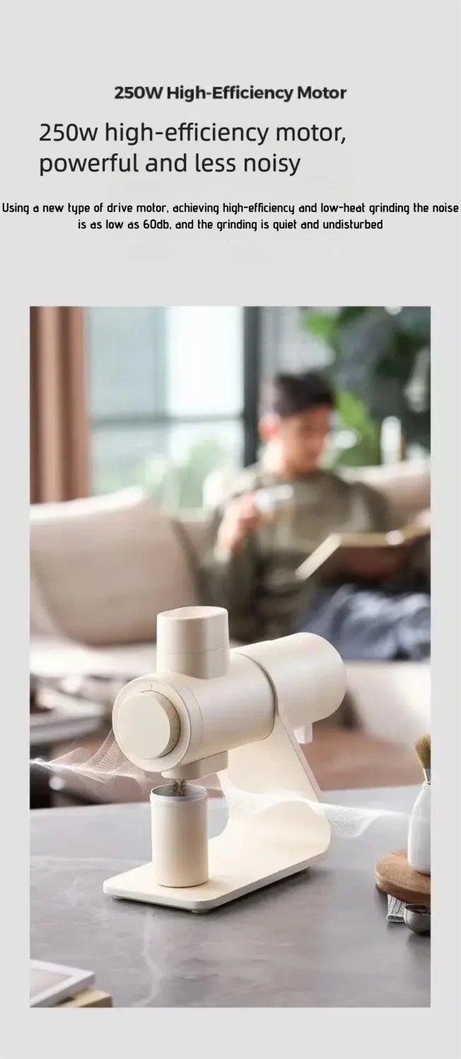 Barsetto E6Air Professional Coffee Grinder 250W 64MM Knife Disc High Efficiency Hand Punched Italian Style Espresso Maker 220V