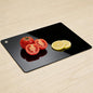 Kitchen cutting board, 15.3 * 11.8 inch transparent black cutting board with hanging holes, non slip cutting board for cooking,