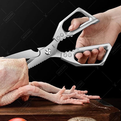 WXCOO Kitchen Scissors Heavy Duty Stainless Steel Cutter Professional Chicken Bone Meat Fish Turkey Vegetables Scissors