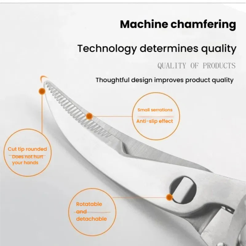 Extra Sharp Kitchen Scissors Stainless Steel Heavy Duty Sharp Kitchen Scissors Meat Scissors Cooking Scissors For Meat