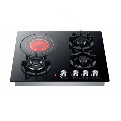 Hot Sale Electric & Induction Gas Cooker with Electronic Ignition Built-in Ceramic Burner 5 Burners