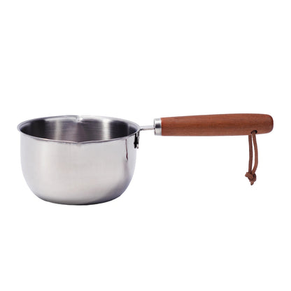 1pc 150/300/500ML Stainless Steel Mini Frying Pan Hot Oil Pan Hot Sauce Small Pot Cooking Butter Melting Pot Kitchen Supplies