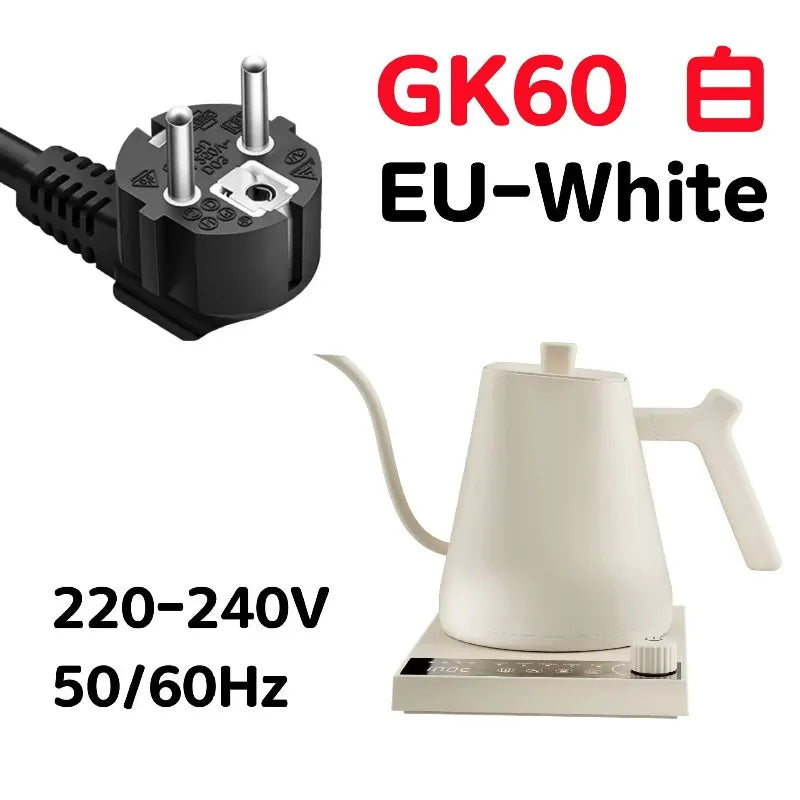 110V 220V 1000W Premium Stainless Steel Ultra-Fast Hot Water Boiler 40-100℃ 600ML Electric Gooseneck Pour Over Coffee Kettle