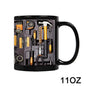 Mechanic Toolbox Mug 11 oz Ceramic Coffee Cup with C Shaped Handle Gift for Dad Husband Birthday Anniversary Workshop Garage