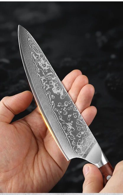 1/2/4 PCS Knives Sets Rosewood Handle 67 Layers Damascus Steel Super Sharp Meat Vegetable  Meat Knives cooking Tools