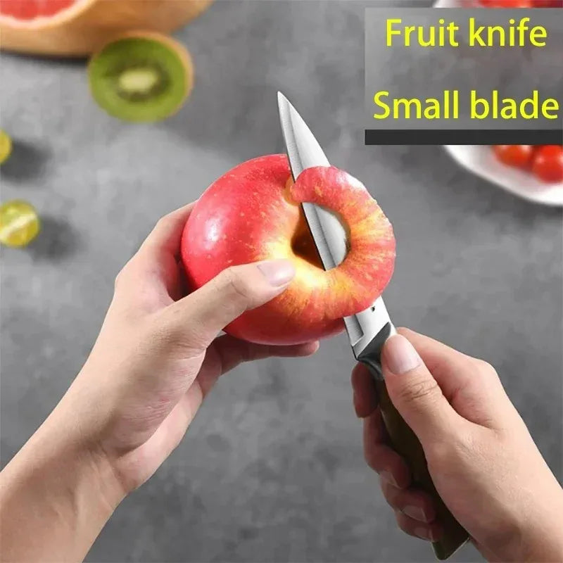 New Upgaded Complete 4-Piece Knife Set with Box - Stainless Steel Cleaver, Chef, Slicing & Paring Knives for All Kitchen Needs