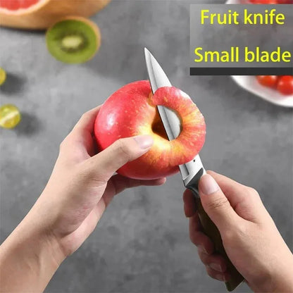 New Upgaded Complete 4-Piece Knife Set with Box - Stainless Steel Cleaver, Chef, Slicing & Paring Knives for All Kitchen Needs