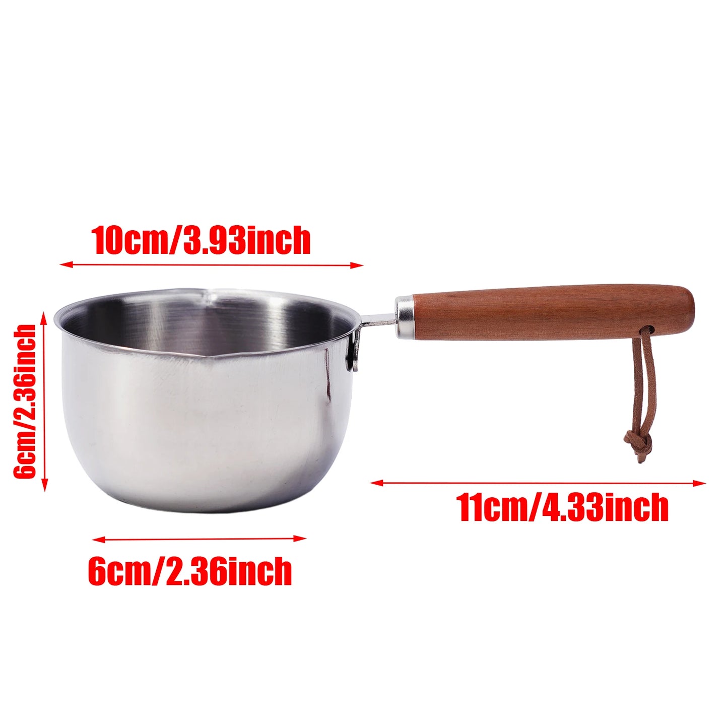1pc 150/300/500ML Stainless Steel Mini Frying Pan Hot Oil Pan Hot Sauce Small Pot Cooking Butter Melting Pot Kitchen Supplies