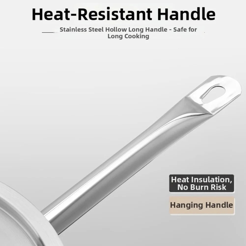 Stainless Steel Milk Pot 16 18 20 22 24cm with Lid Sauce Pan for Gas Electric Induction Stove Boiling Simmering Use