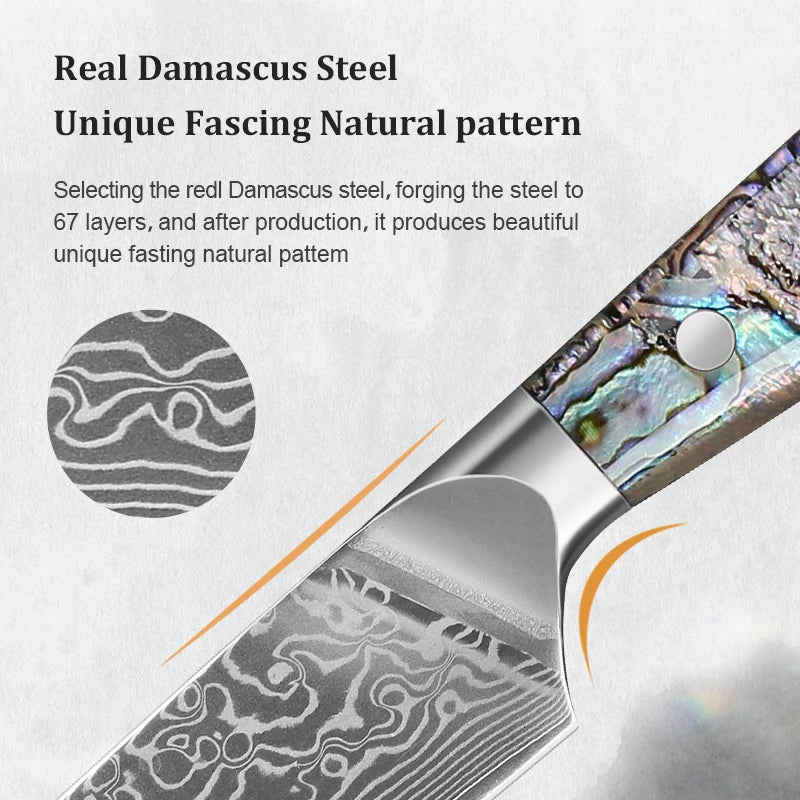 1-7 PCS Kitchen Chef Knife Set Super Sharp Japanese Damascus Steel knife Professional Meat knife Premium Kitchen cooking tools