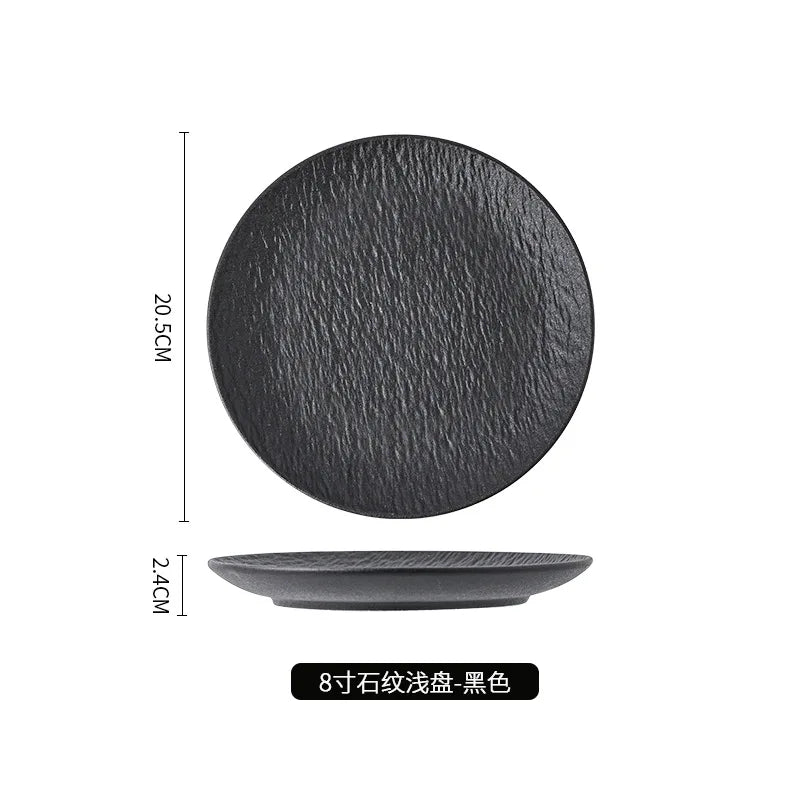 ceramic tableware, steak plates, stone pattern frosted salad plates, fruit plates, restaurant , western food