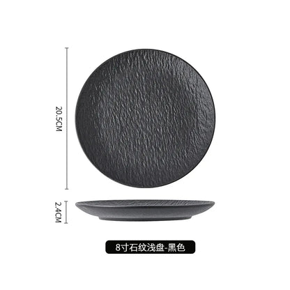 ceramic tableware, steak plates, stone pattern frosted salad plates, fruit plates, restaurant , western food