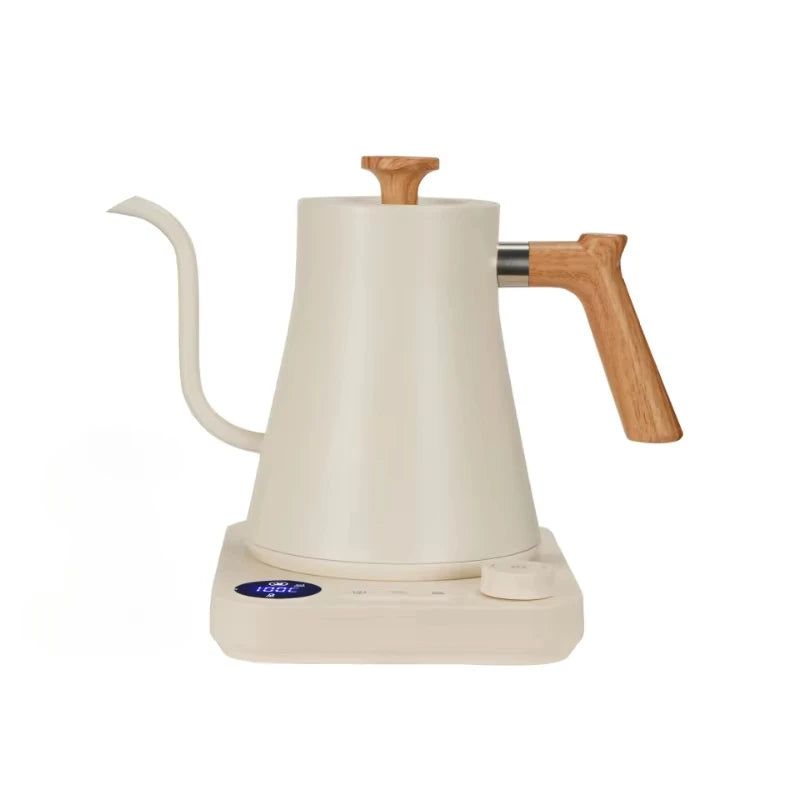900ML Coffee Teapot Stainless Steel Quick Water Boiler Electric Gooseneck Kettle 1200W Temperature Control Suitable for Home Use