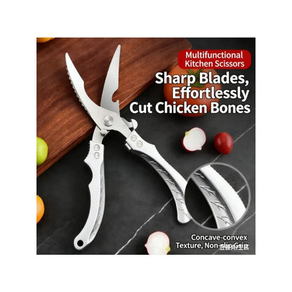 Multipurpose Strong Scissors High Stainless Steel Chicken Scissors Ultra Sharp Scissors Fish Chicken Bone Scissors Kitchen Tools