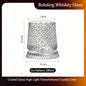 280ml Rotating Whiskey Glass Crystal Rum Glass Cocktail Party Drinking Gift Creative Crystal Premium Beer Glass